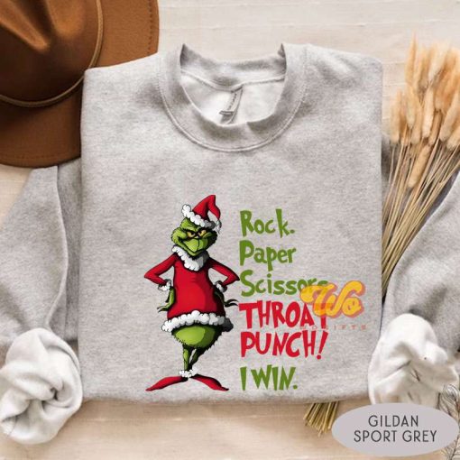 Grinch Rock Papper Scissors Throat Punch